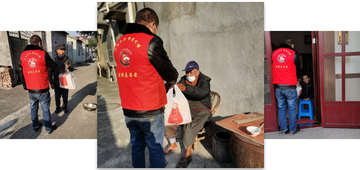 去村里帮忙派送物资